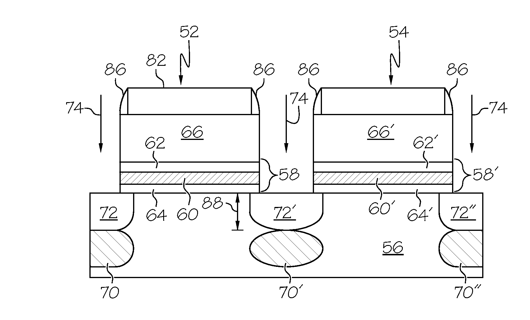 Memory device having implanted oxide to block electron drift, and method of manufacturing the same