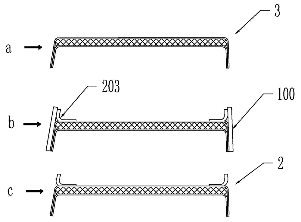 Flanging mould, assembling mould, and paving method and moulding method of moulding material