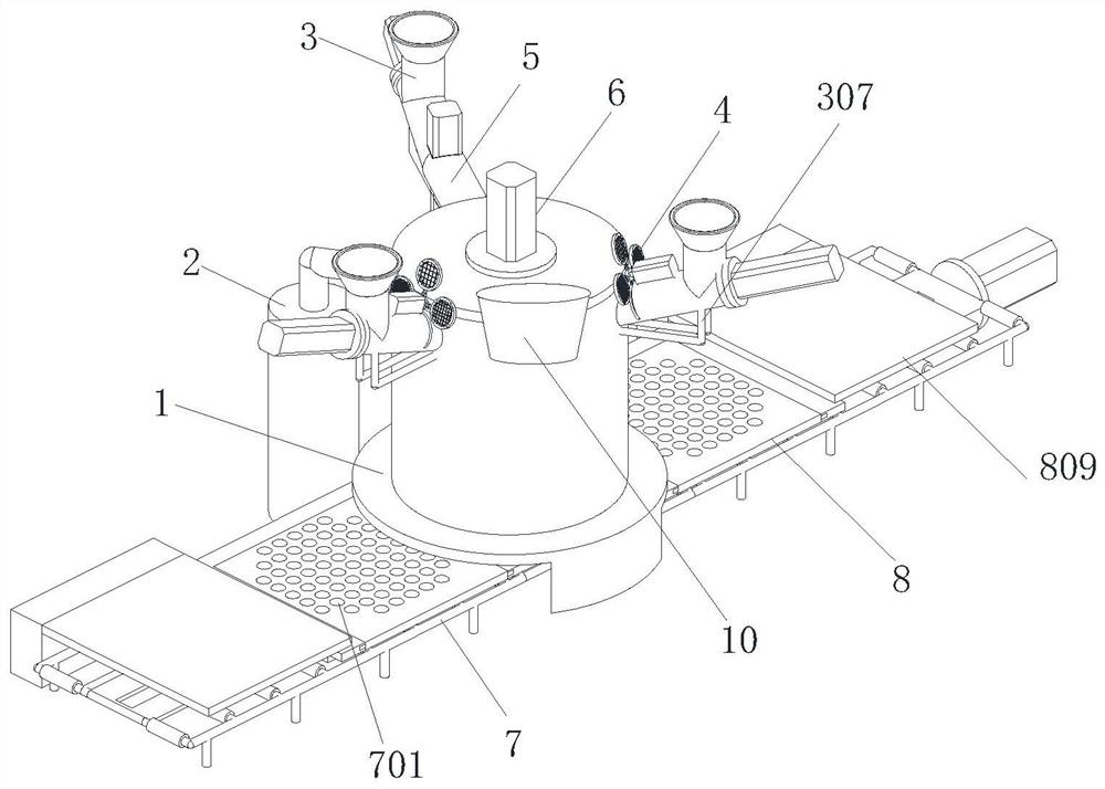 Production equipment and production process of steamed stuffed bun stuffing