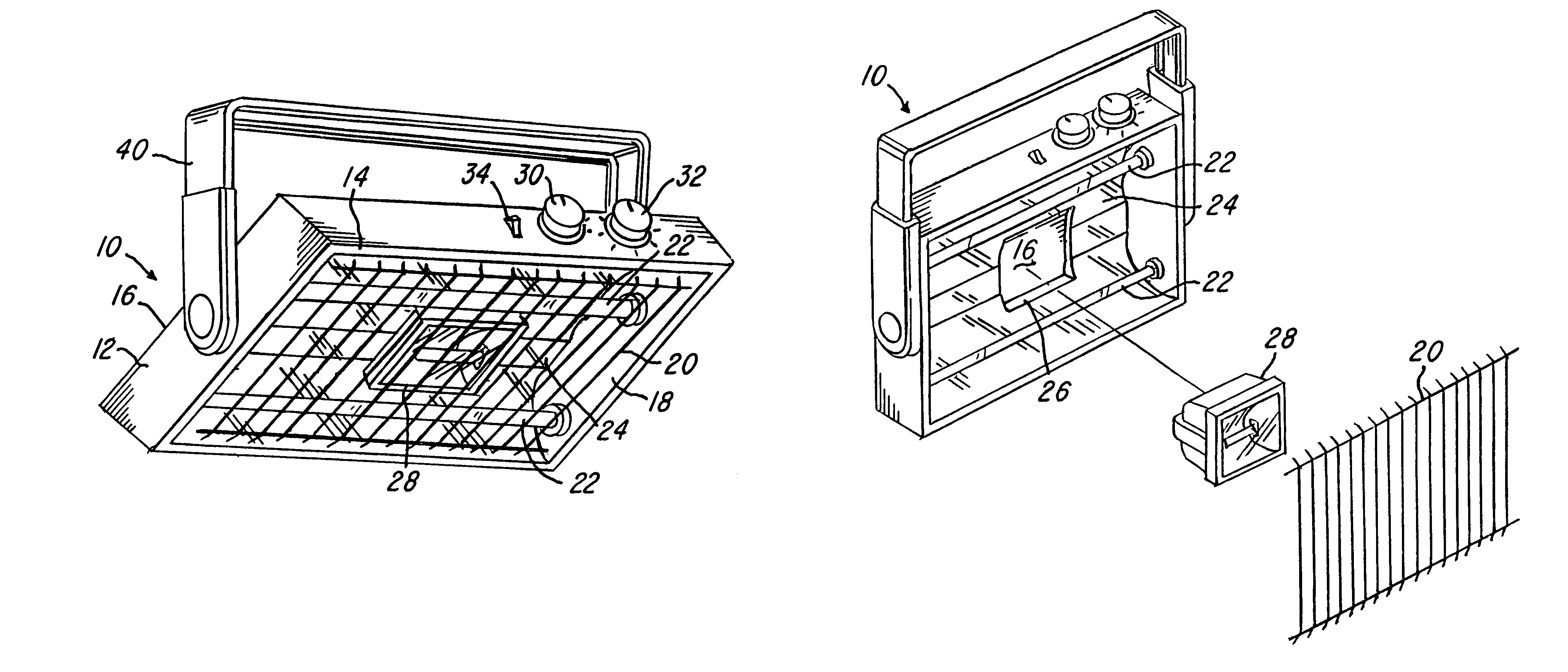 Space heater with area light source