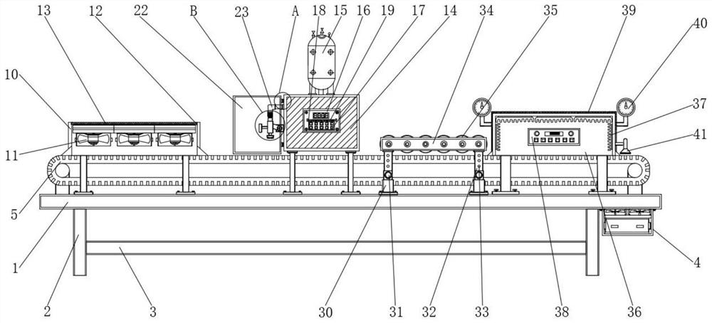 Automatic coating device for metal plates