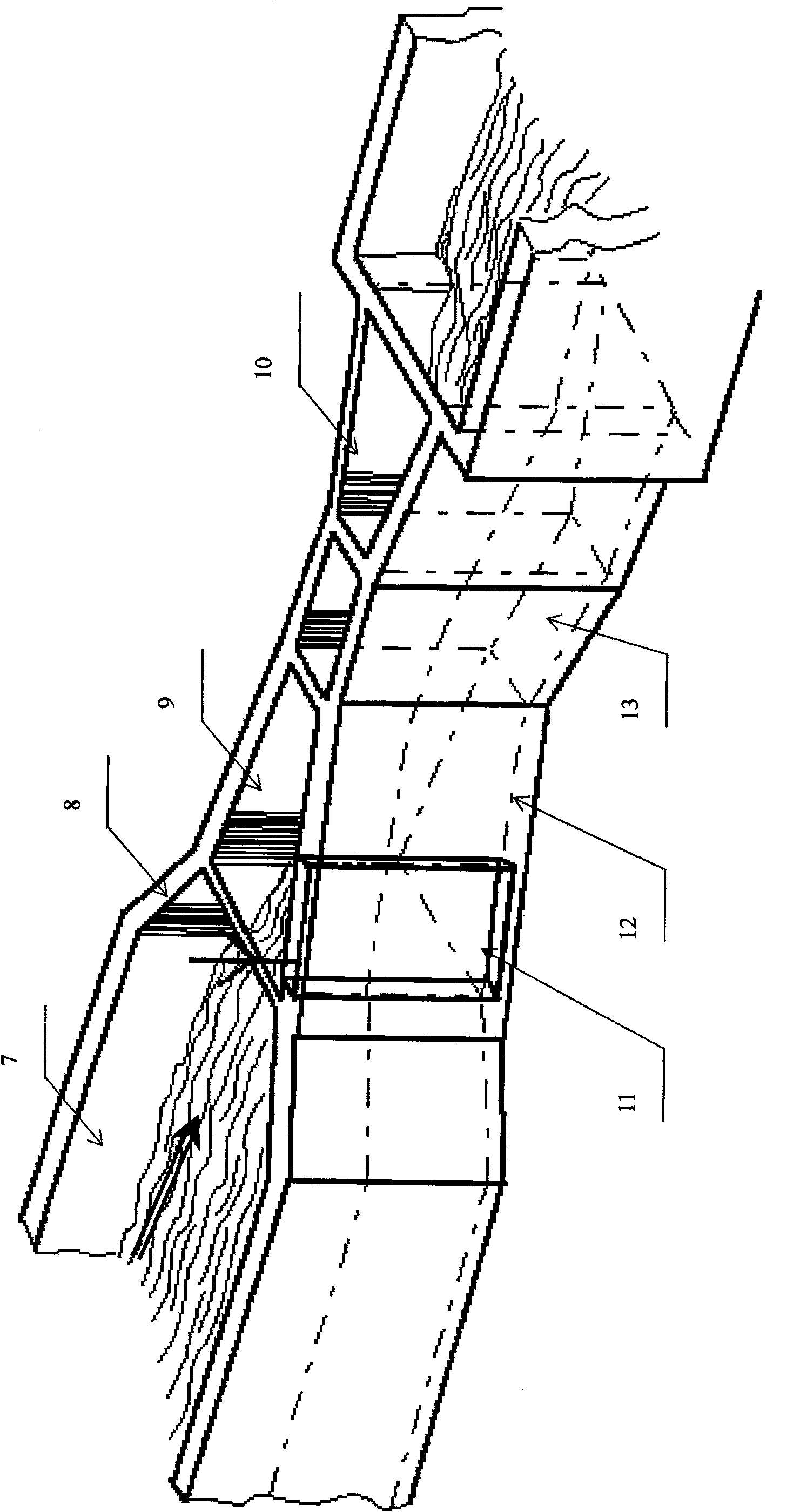 Preparation of trough body flow detecting plate type intelligent device