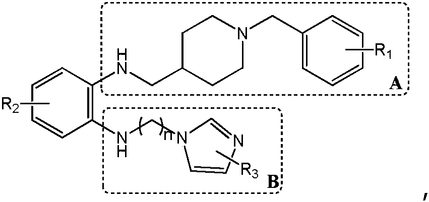 Synthesis method and application of a multi-target Aβ oligomerization inhibitor
