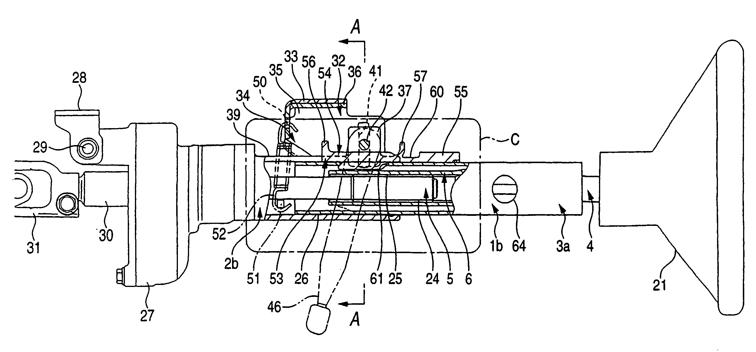 Collapsible steering column device having telescopic mechanism