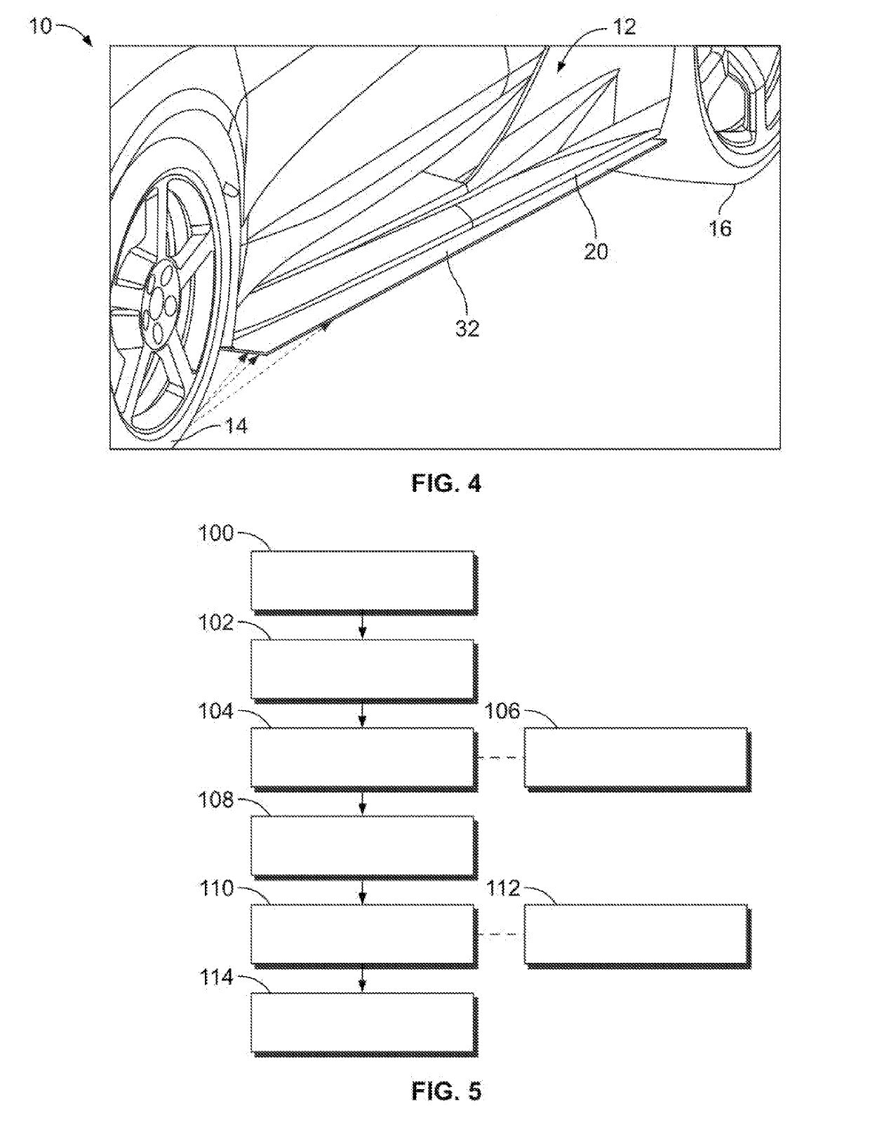 Deployable debris protection device for an automotive vehicle
