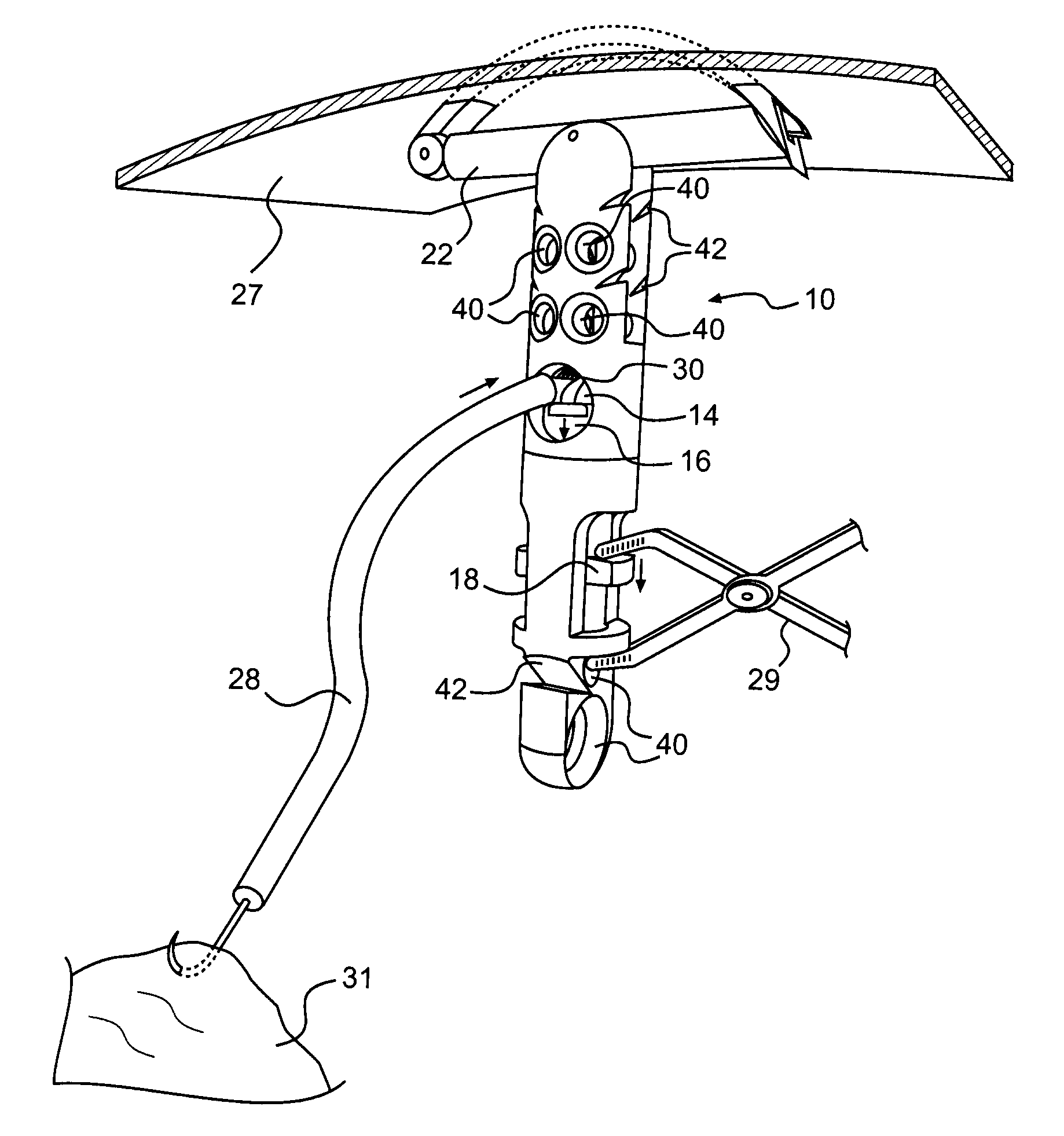 Laparoscopic tool and method for a laparoscopic surgery