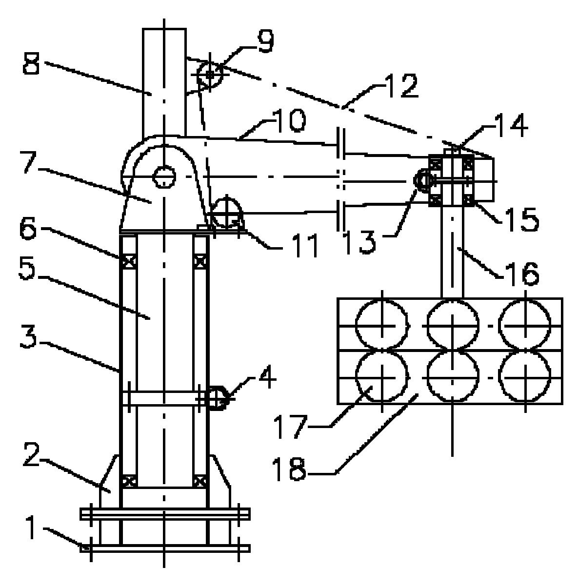 Sea surface wind field simulation test device