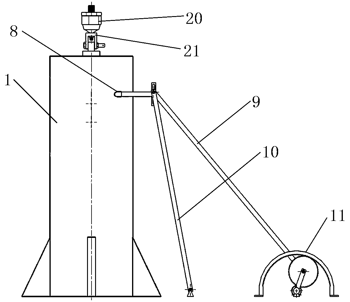 Auxiliary stabilizing device for measuring equipment of small-sized surveying and mapping unmanned boat and auxiliary stabilizing method