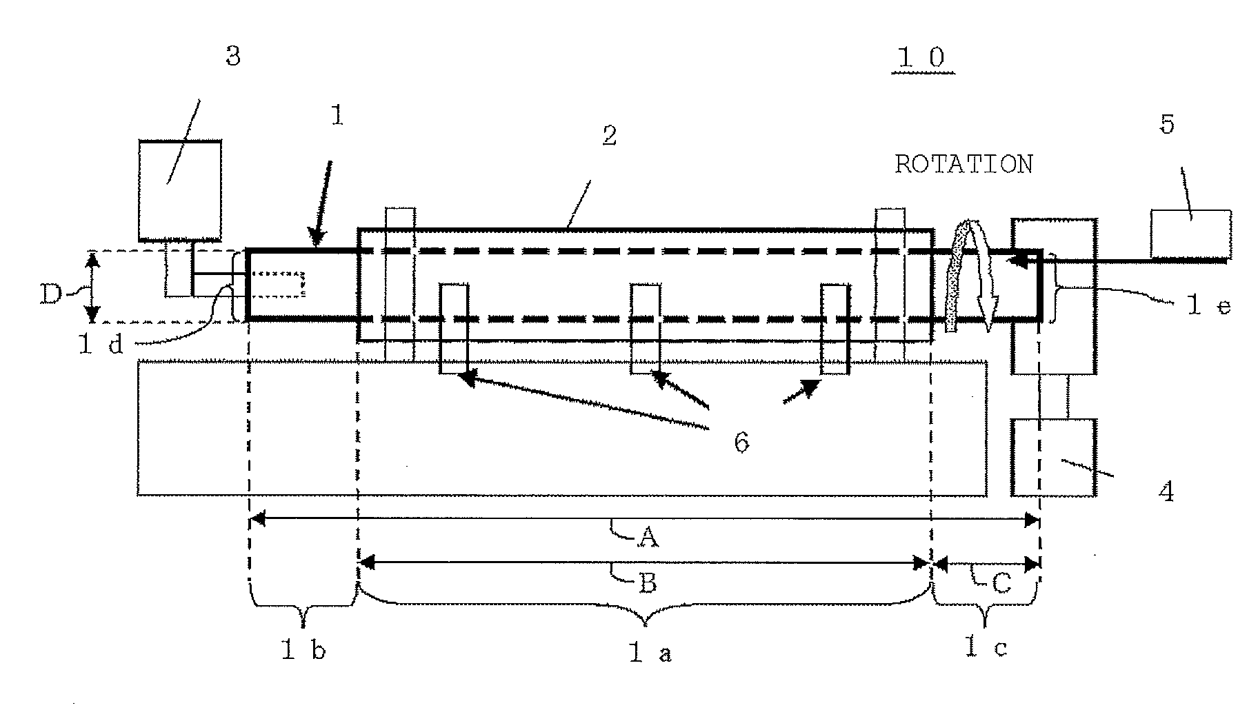 Rotary tubular furnace, method of producing negative electrode active material for non-aqueous electrolyte secondary battery, negative electrode active material for non-aqueous electrolyte secondary battery, and non-aqueous electrolyte secondary battery