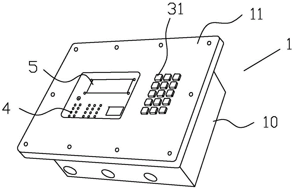 Vehicle explosion-proof keyboard lock control device