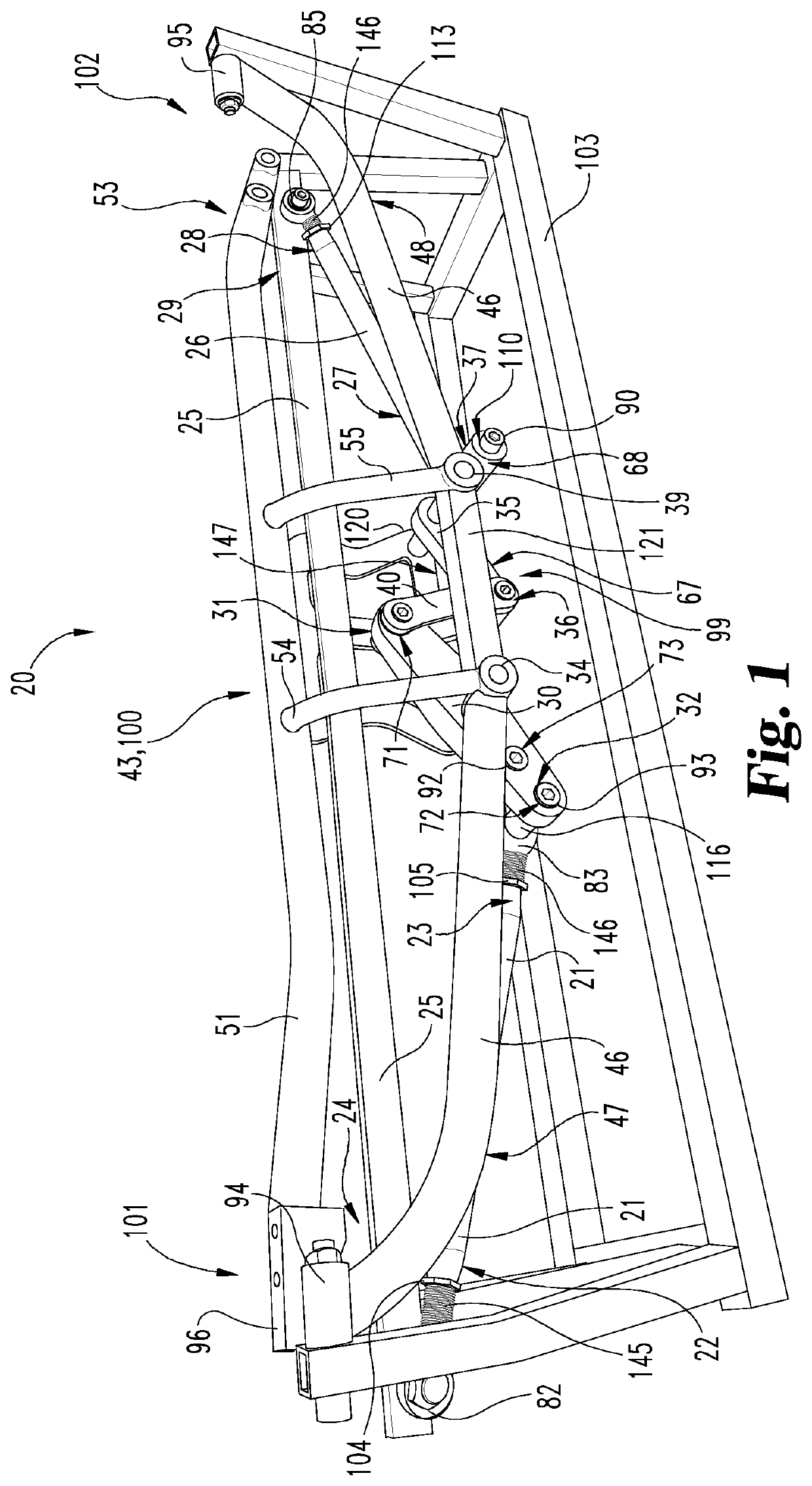 Suspension control assembly and a kit of parts for