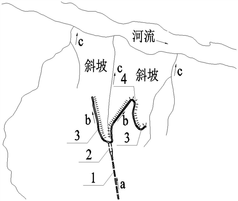 Flood discharge and energy dissipation method with large-height-difference slope at outlet of flood discharge tunnel