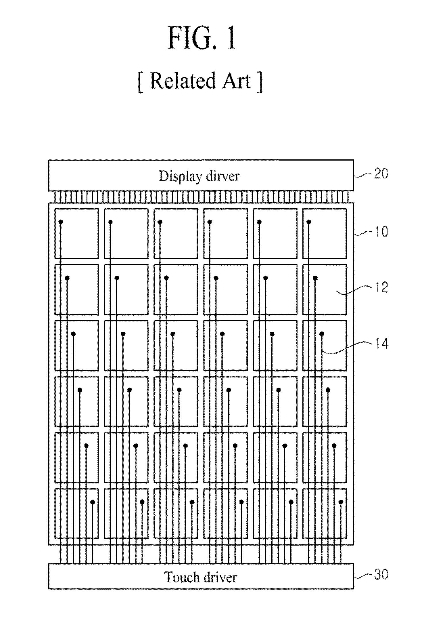 Display device integrated with touch screen and method of driving the same