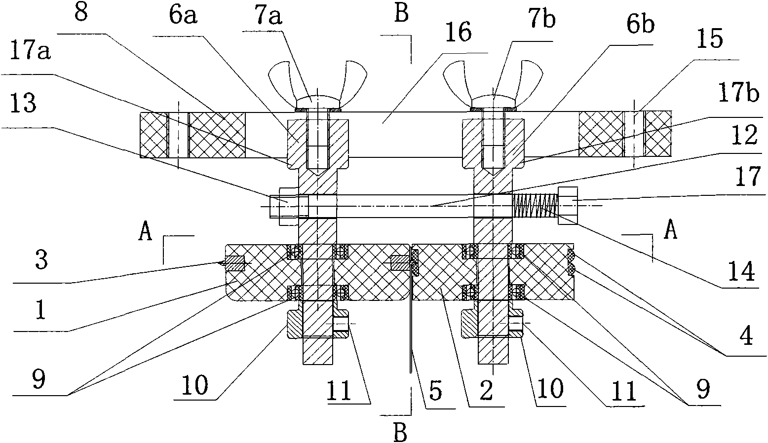 Continuous plating and positioning device of LED bracket