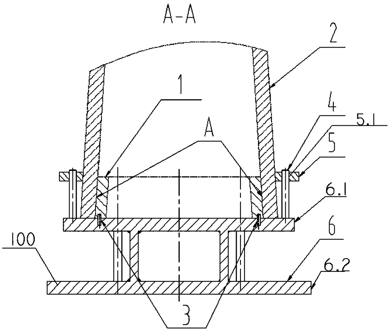 Method for assembling special-shaped curved radome cover body and connecting ring