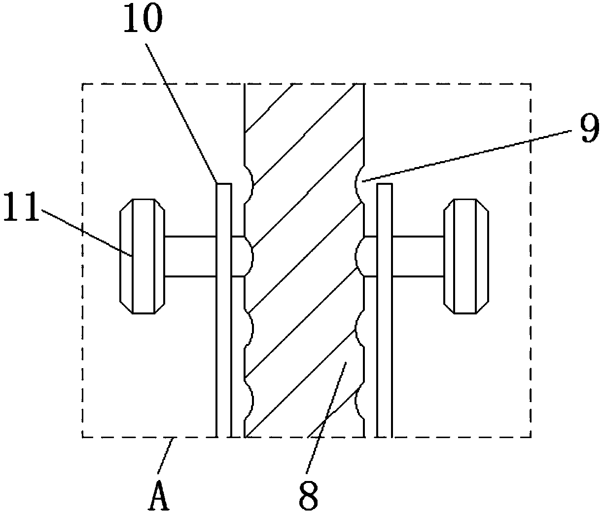 Detachable industrial 3D simulation machine tool structure with height capable of being adjusted conveniently