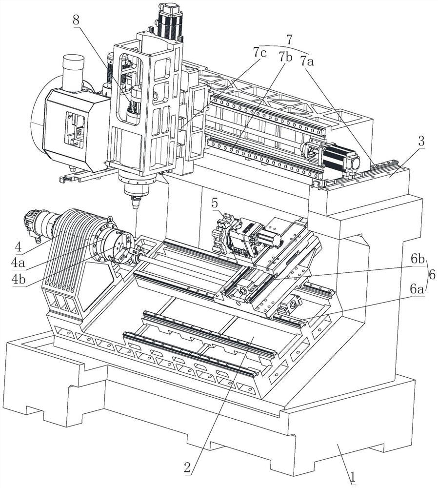 Turning and milling integrated machining machine tool