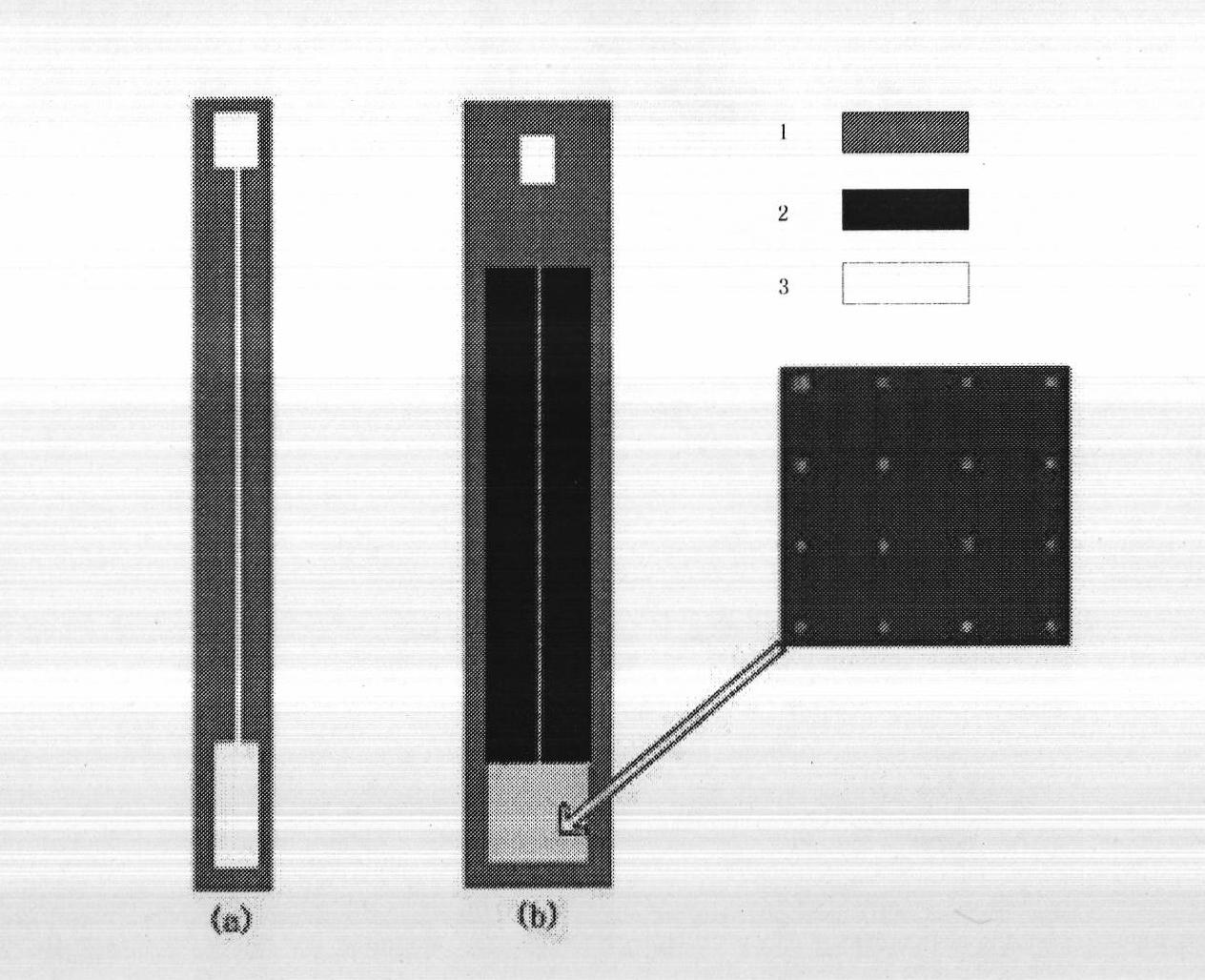 Production and detection method of plated bismuth gold micro-array electrode for detecting heavy metals