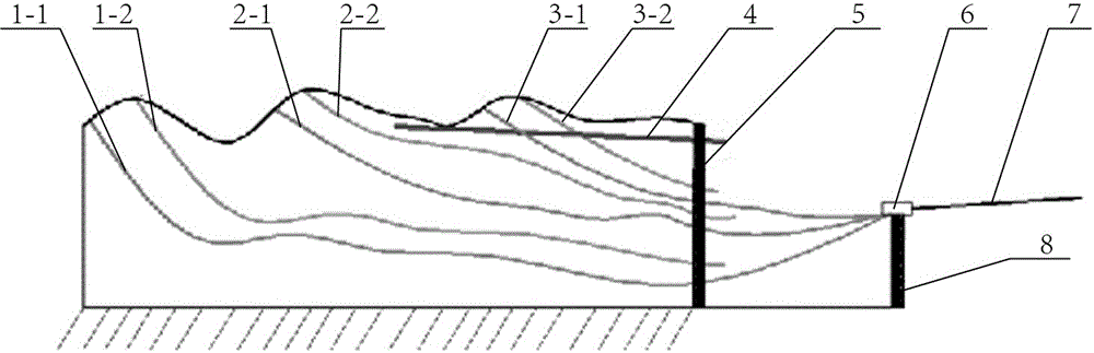 Filling roof connecting method used for upward drift ultrahigh undersampling