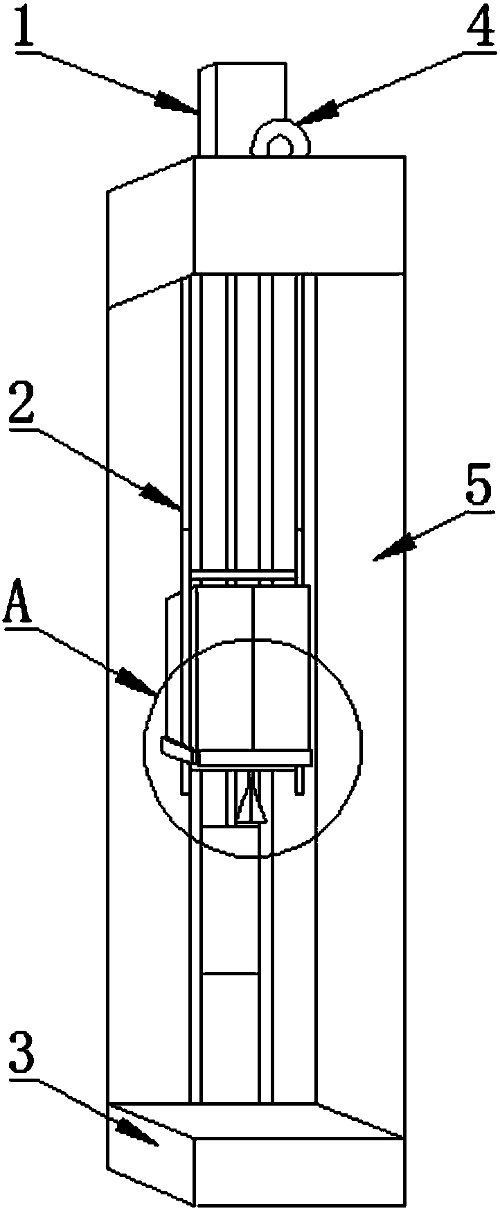 A buffer control device for an elevator car falling out of control
