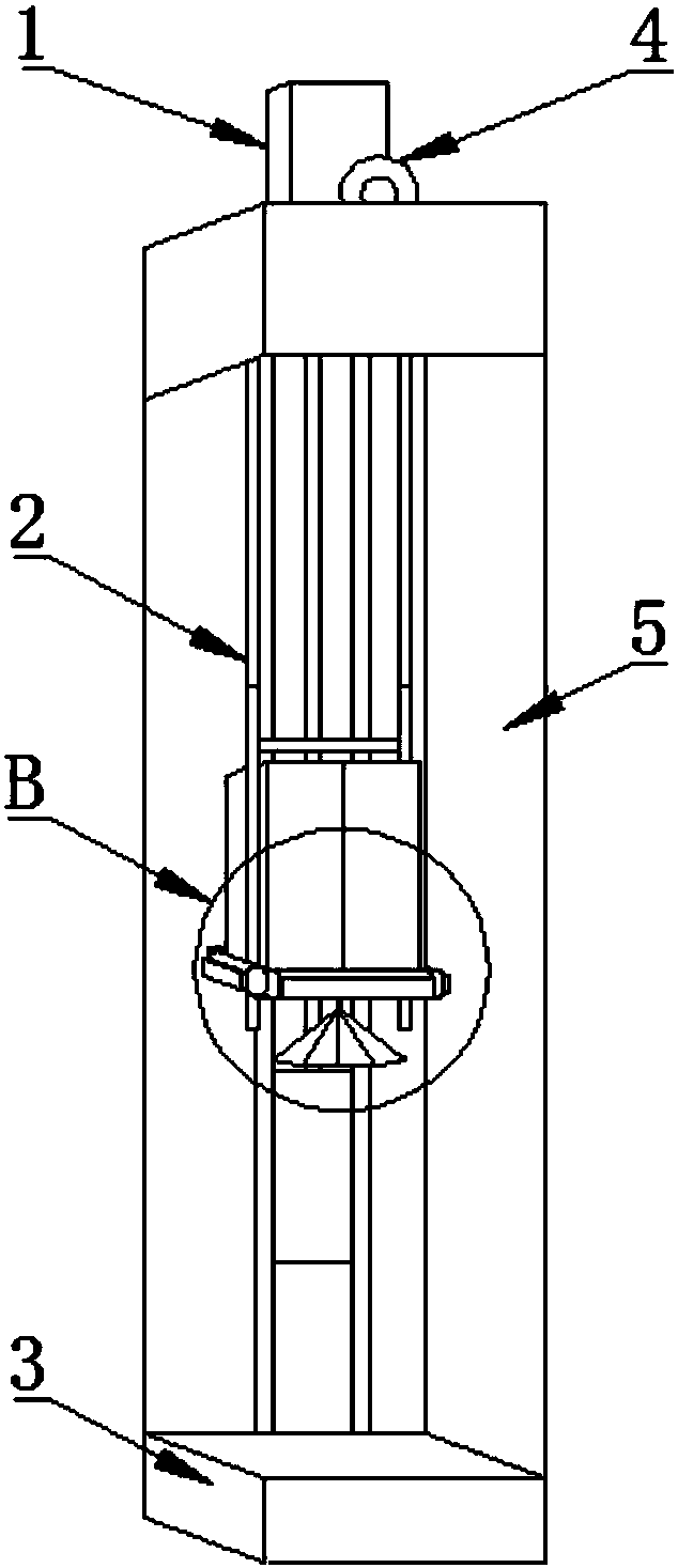 A buffer control device for an elevator car falling out of control