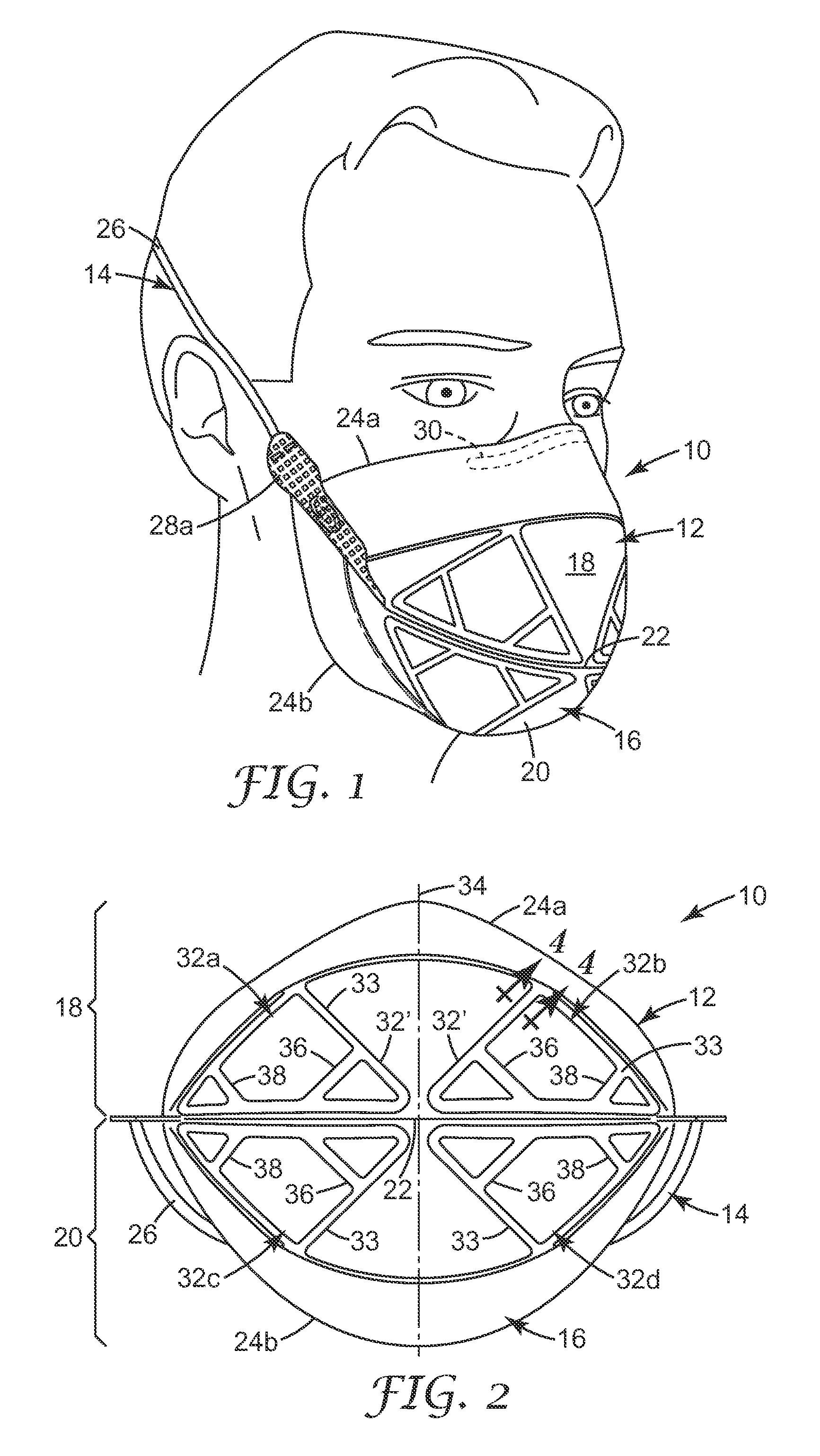 Filtering face-piece respirator having parallel line weld pattern in mask body