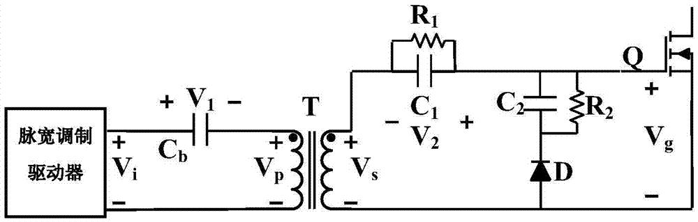 A power switch tube isolated gate drive circuit for a power converter