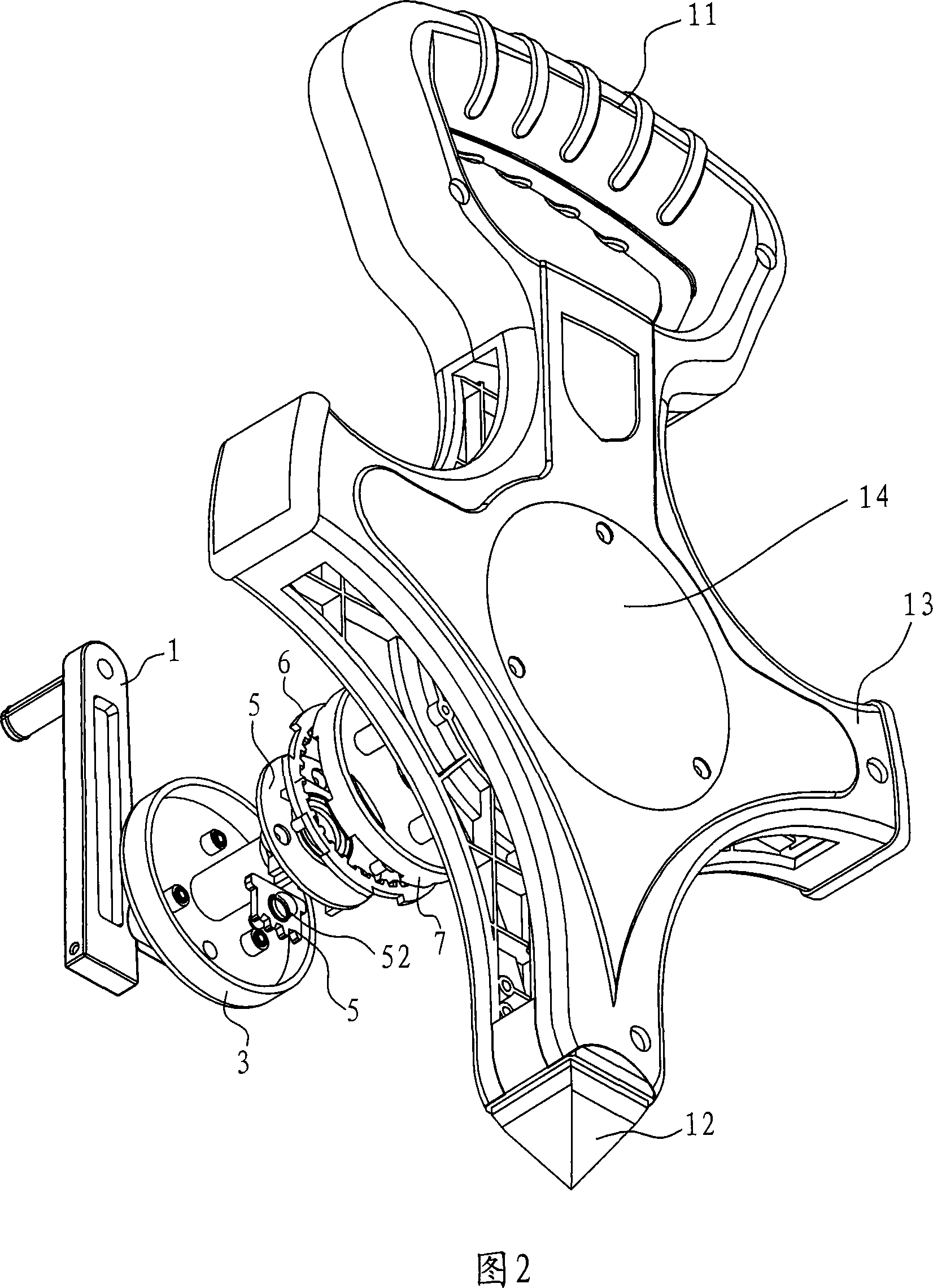 Tapeline with unidirectional transmission mechanism