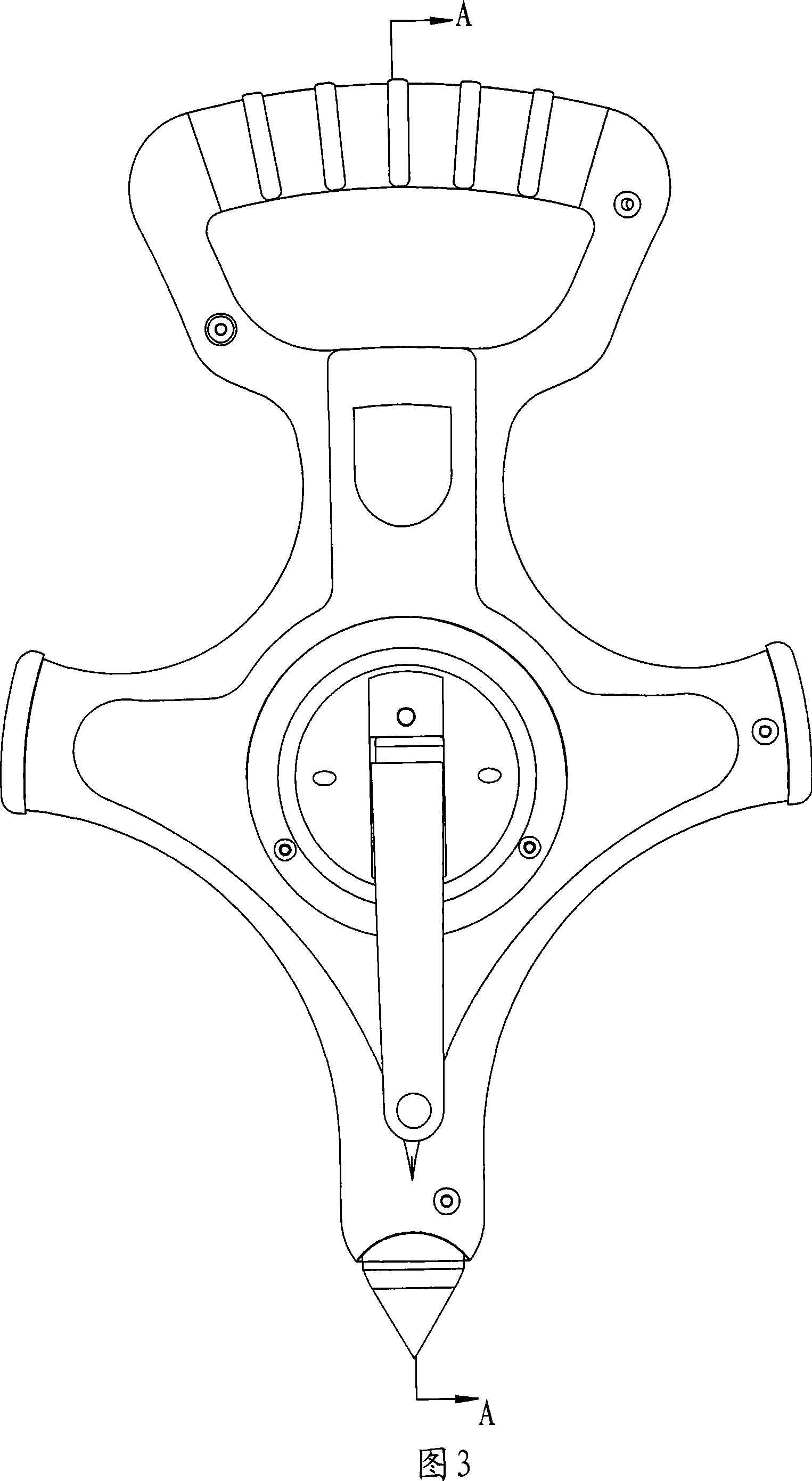 Tapeline with unidirectional transmission mechanism