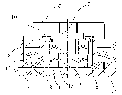 Buoyancy ascending-descending water decanter and implementation method thereof