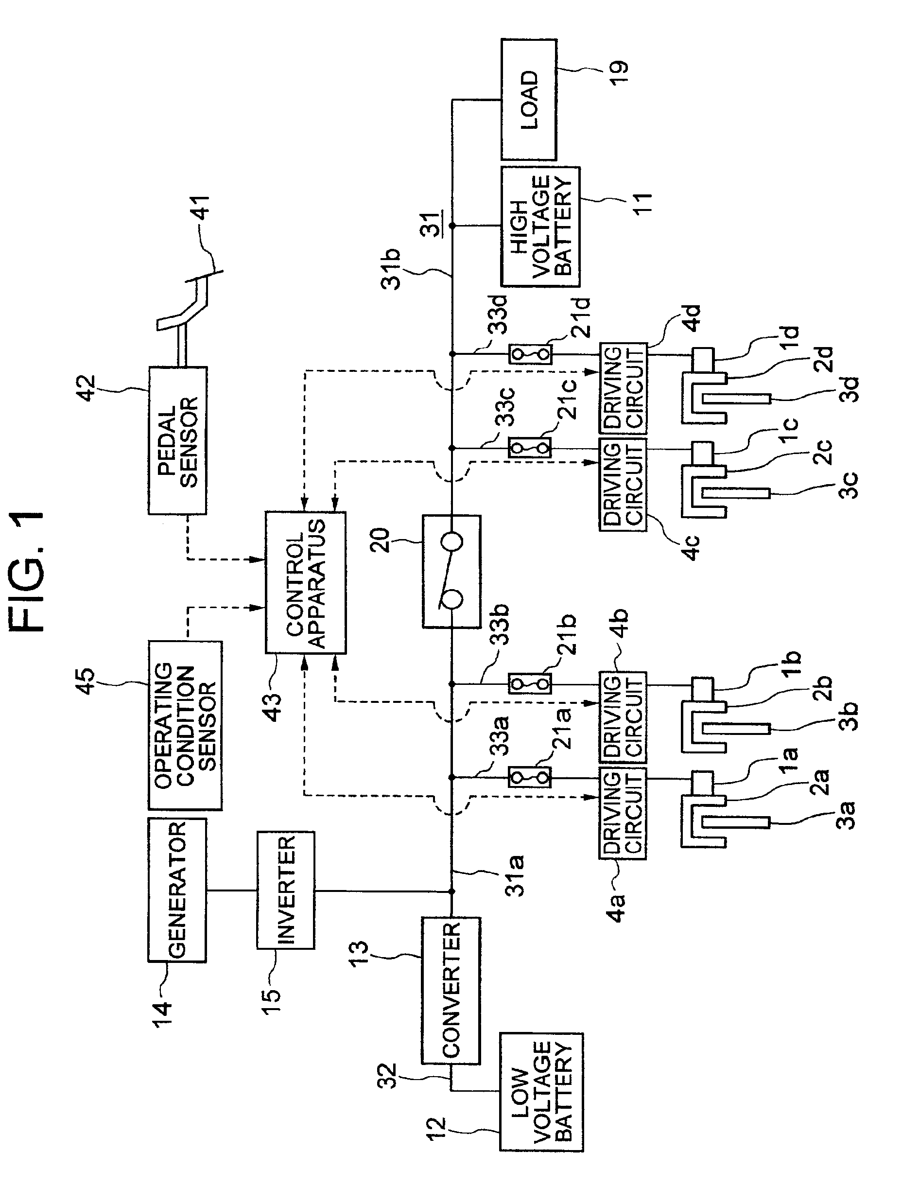 Electrically driven brake device and control apparatus thereof