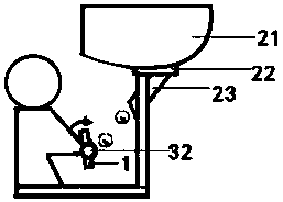 Simulated serving machine and ball-hitting video collecting diagnostic system