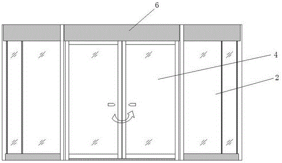 Two-leaf rotary automatic door with circular-arc door leaf capable of intelligently retracting