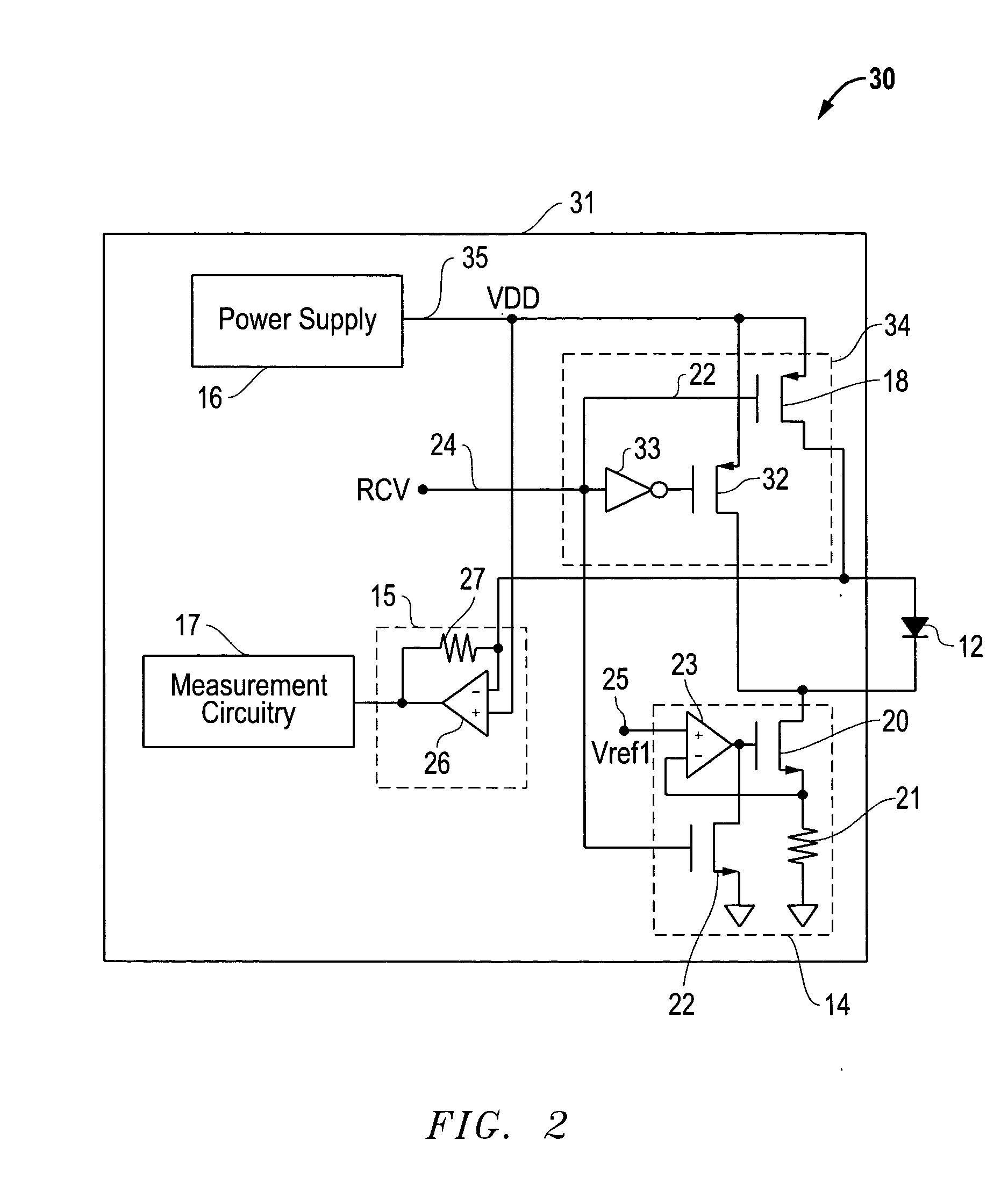 Led transceiver front end circuitry and related methods