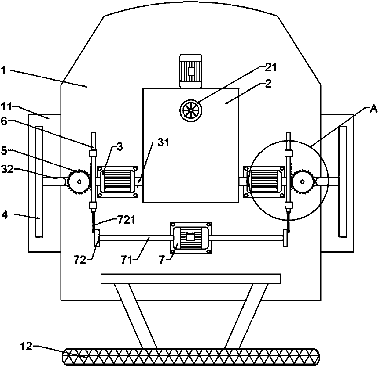 Garden sprinkling irrigation trolley capable of realizing choked flow variable-speed sprinkling