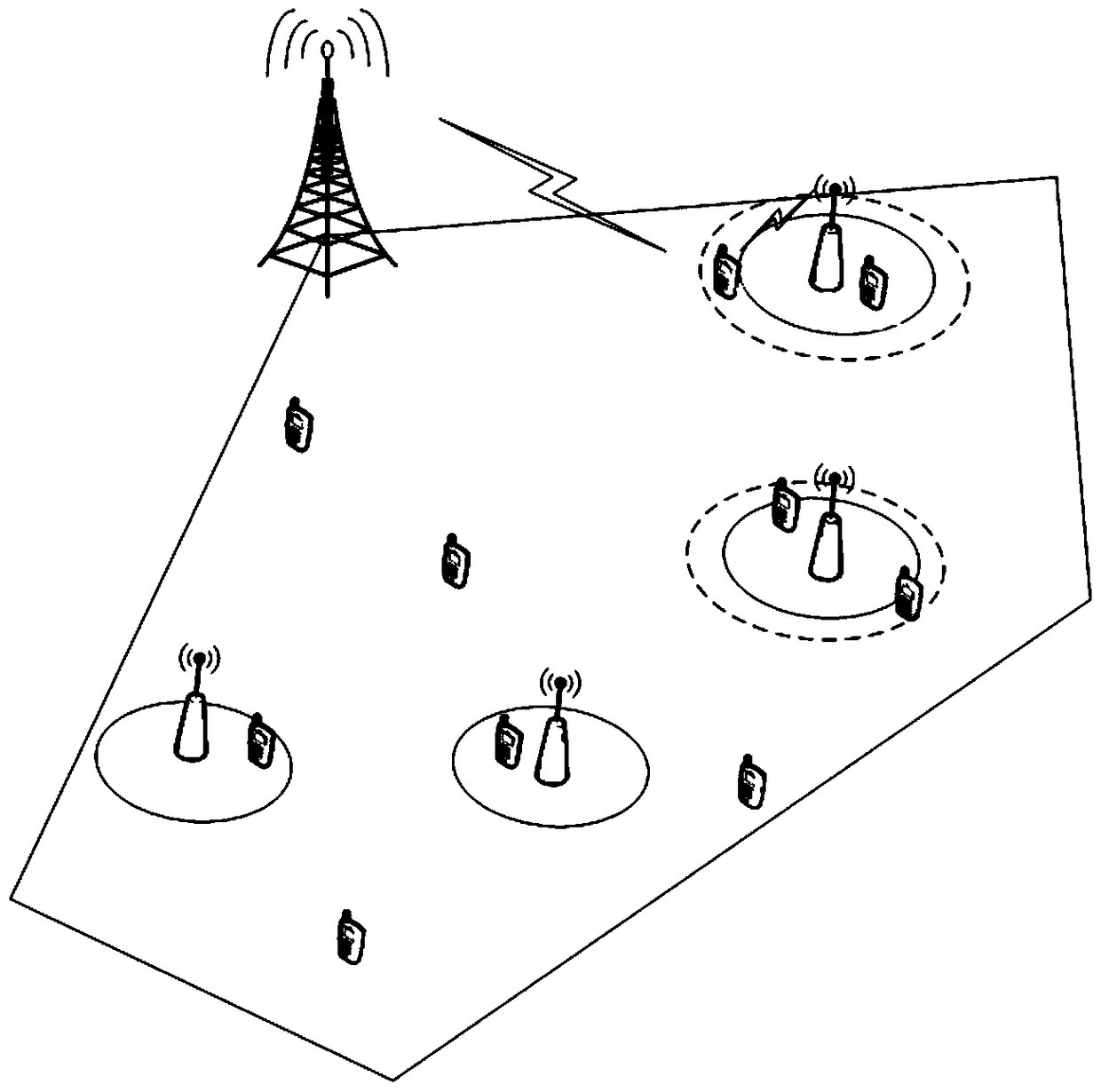 A method for cell base station range extension and base station selection based on signal-to-interference-noise ratio