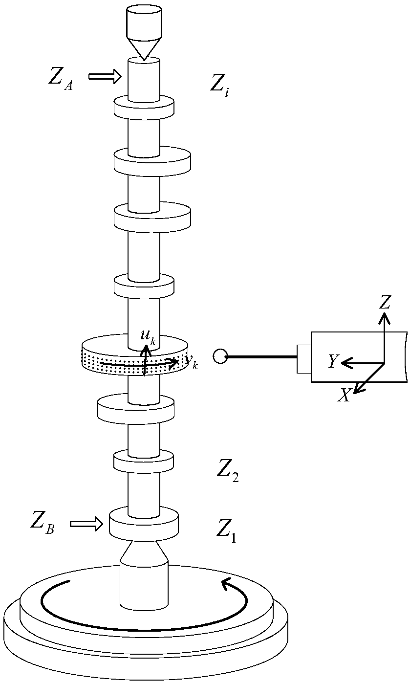 Axial line correction method of cylindrical workpiece and diameter measurement method of sectioned section of cylindrical workpiece