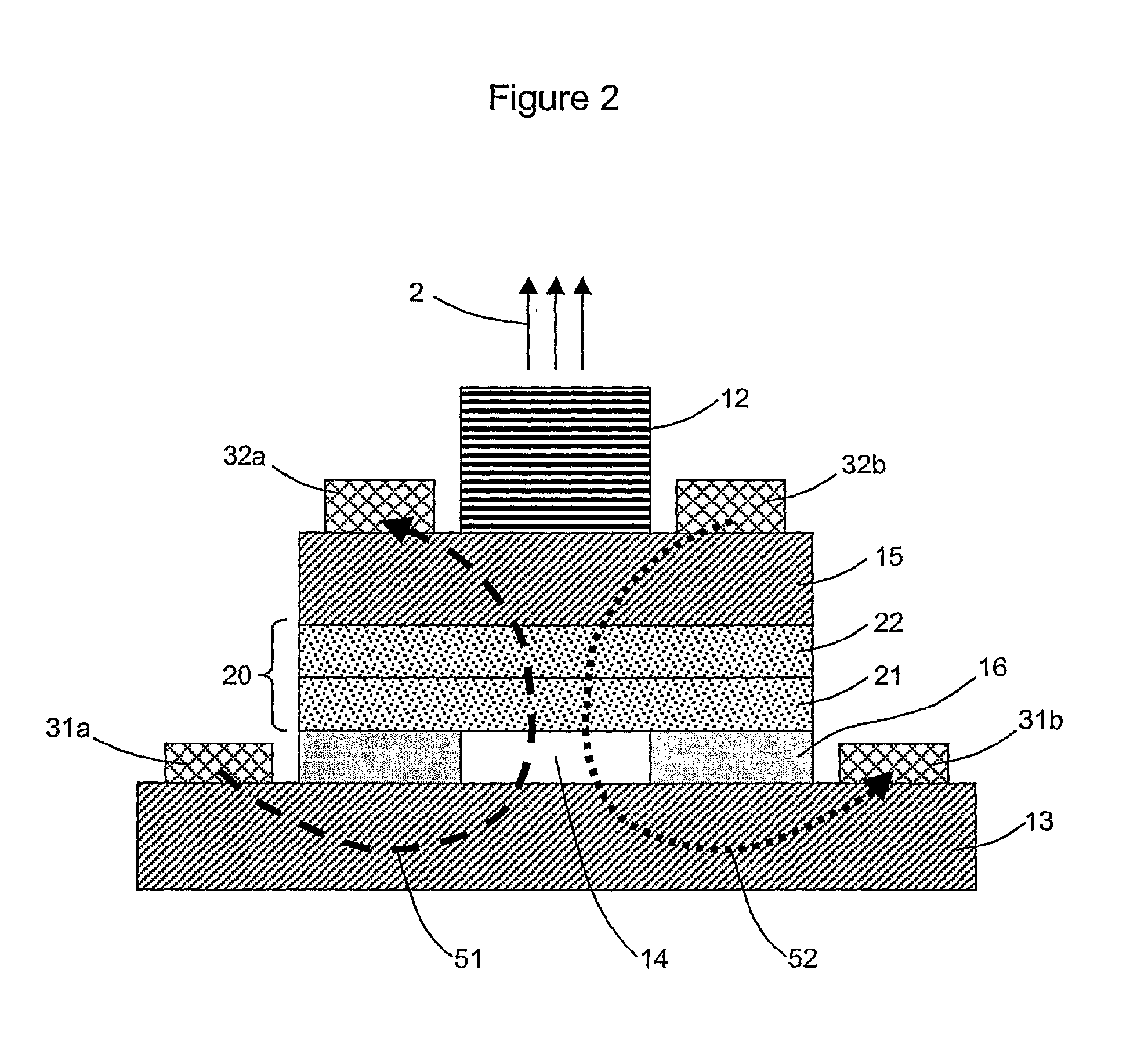 Light emitting system according to a polariton mode with electrical injection of quantum wells