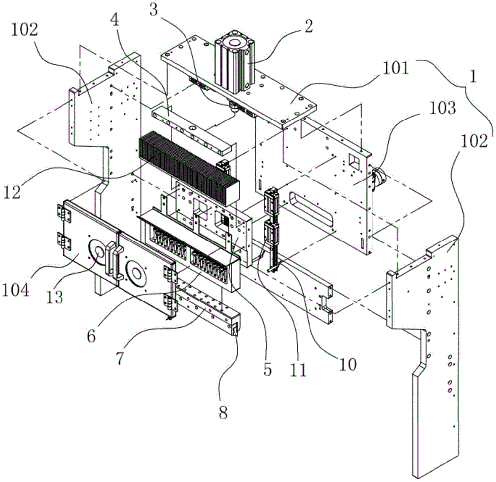 FPC holding pressure head mechanism