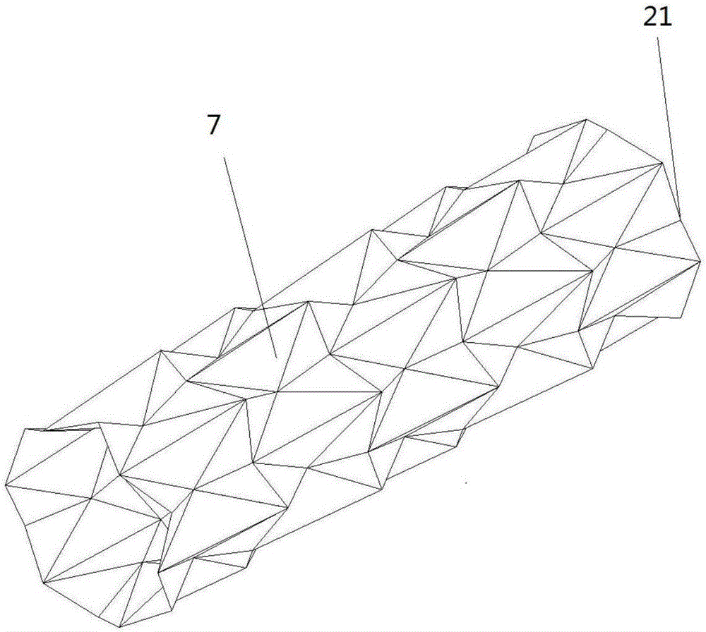 Buckling inducing brace with ends provided with annular pineapple-type induction units