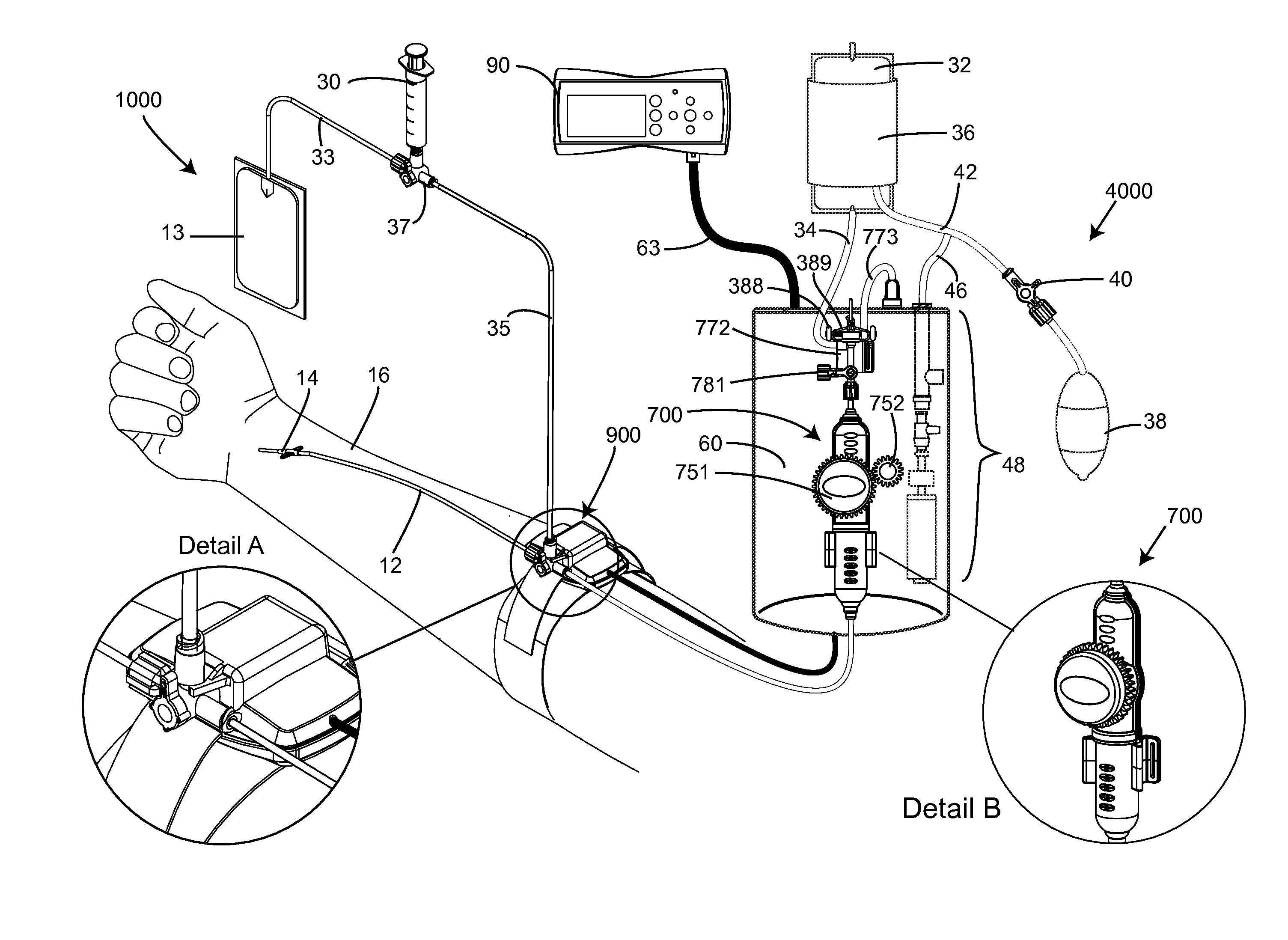 Syringe enabled for aspirating blood into a sampling site in a closed manner and method