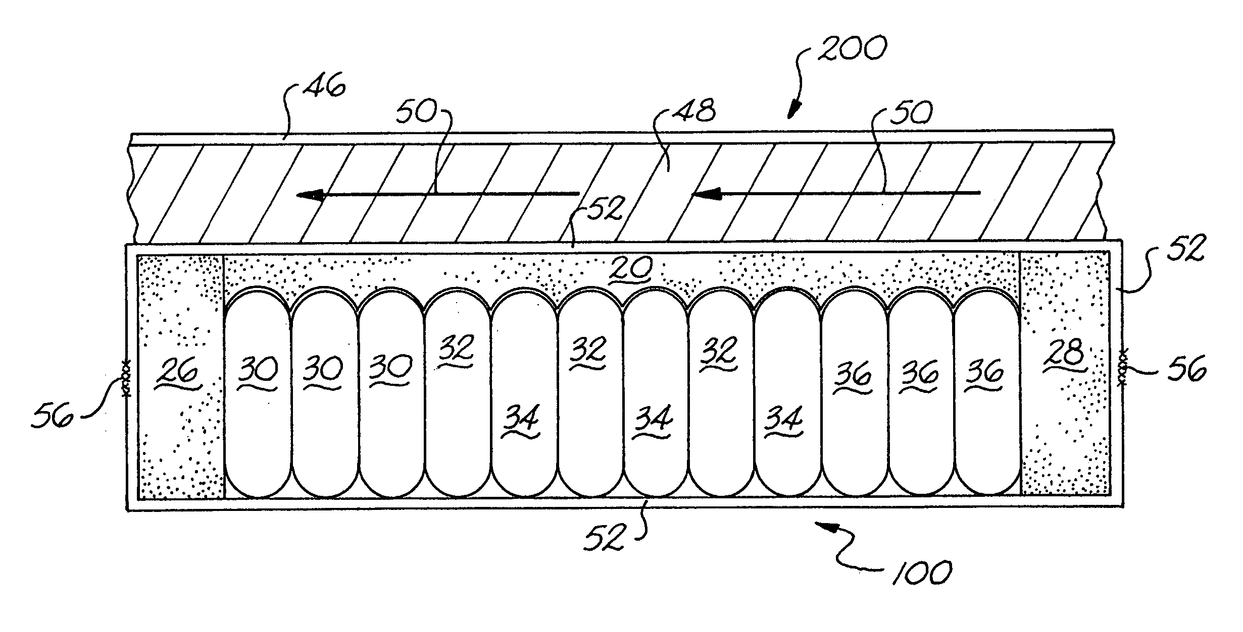 Air-powered low interface pressure support surface
