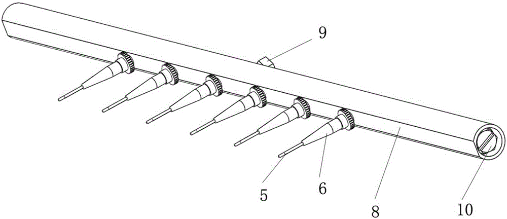 Scraping and touching air flow type seed removing device of seeding machine
