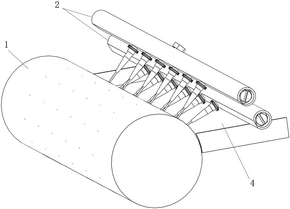 Scraping and touching air flow type seed removing device of seeding machine