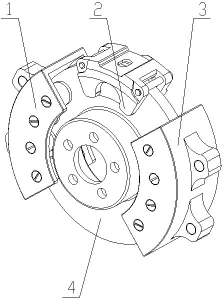 Eddy current and friction brake device for vehicles