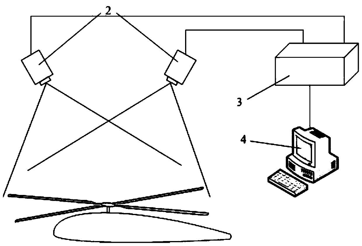 A method for measuring the vibration displacement of helicopter rotor in low-speed wind tunnel test