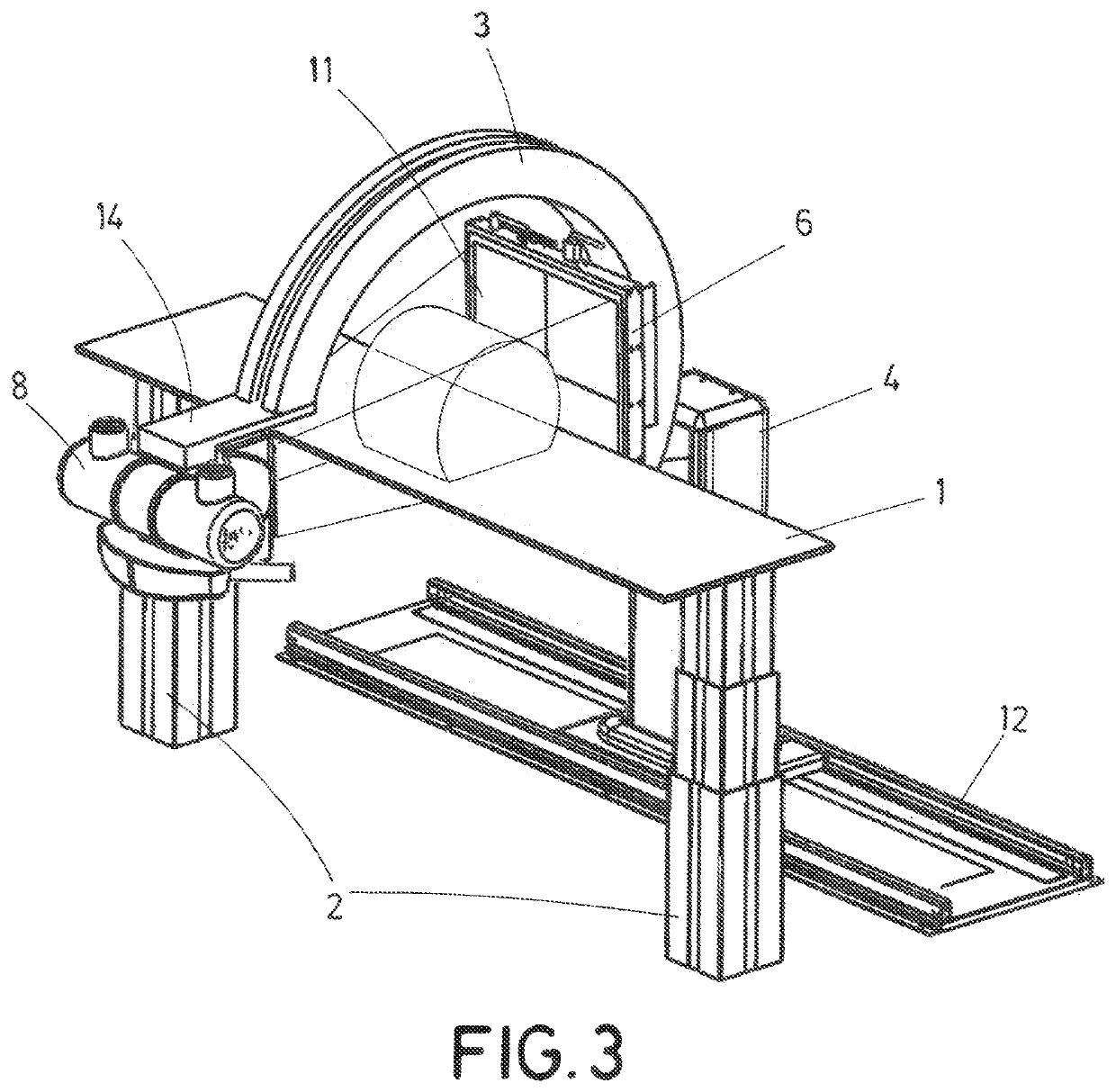 Multifunctional radiography, tomography and fluoroscopy device