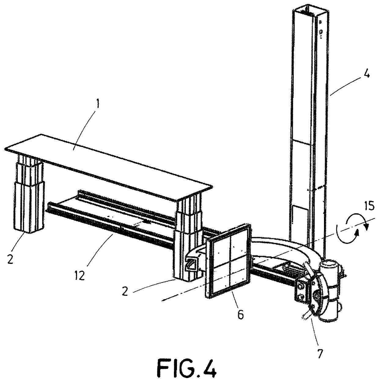 Multifunctional radiography, tomography and fluoroscopy device