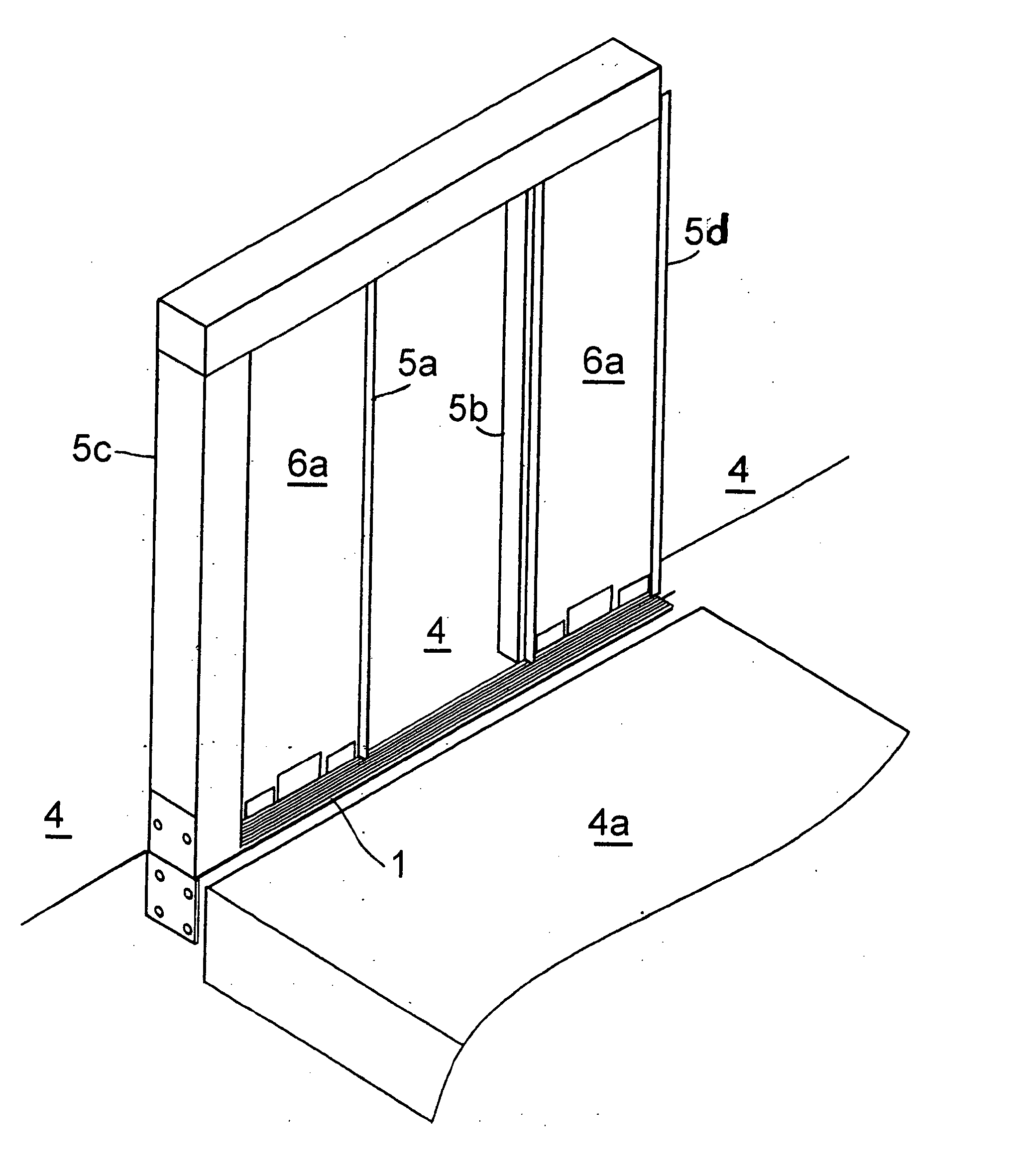 Elevator entrance sill structure and installation method