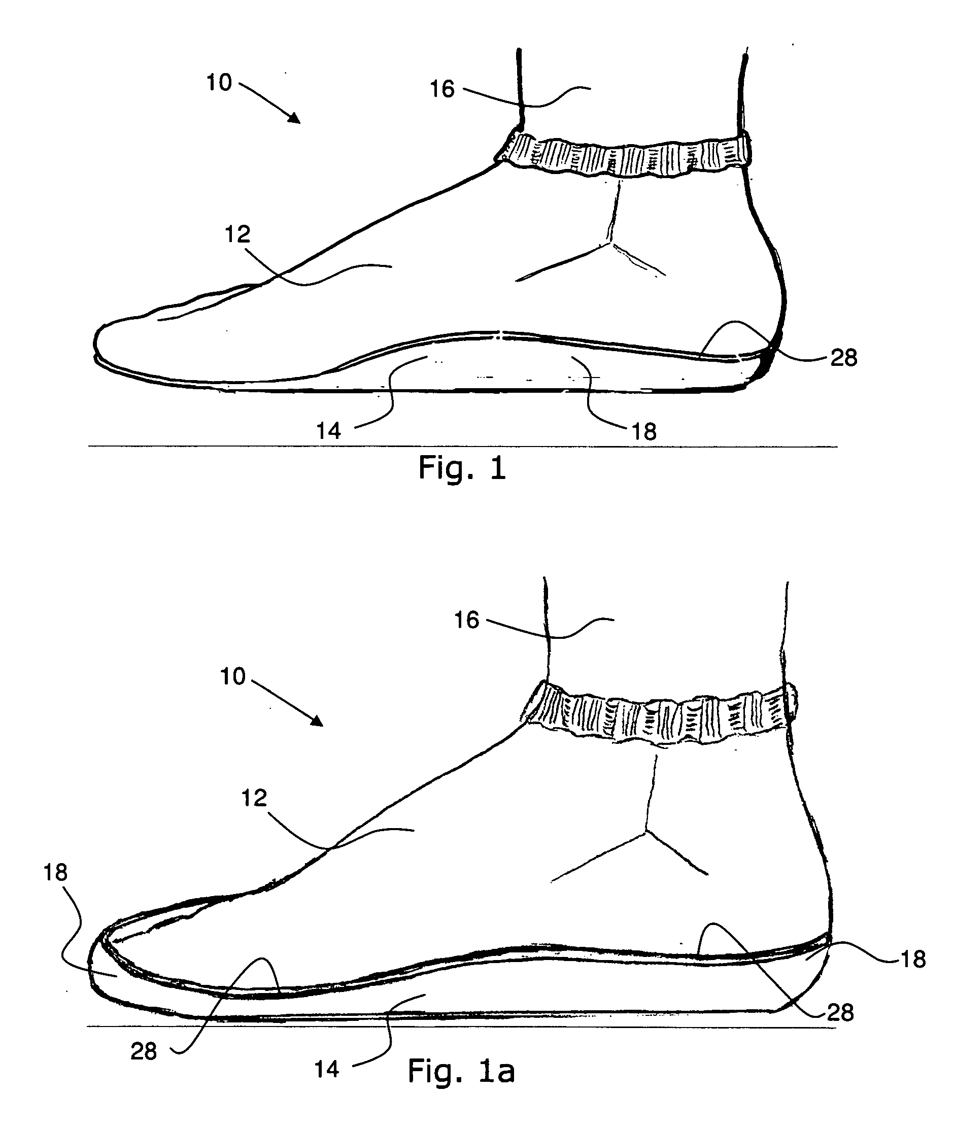Ergonomic bed/slipper-sock